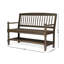 Banc classique avec tablette intégrée, banc en bois gris, cadre magnifique-1595273056