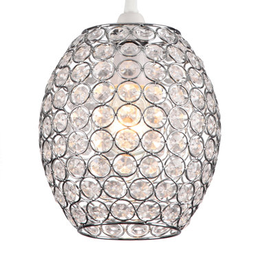 22cm H Plastic Oval Pendant Shade ( Screw On )