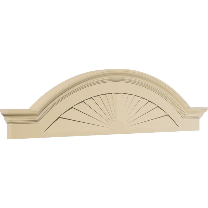 Arche de segment avec fronton en uréthane Sunburst Signature Flankers, brun clair apprêté, 54 po x 14,5 po x 2,5 po