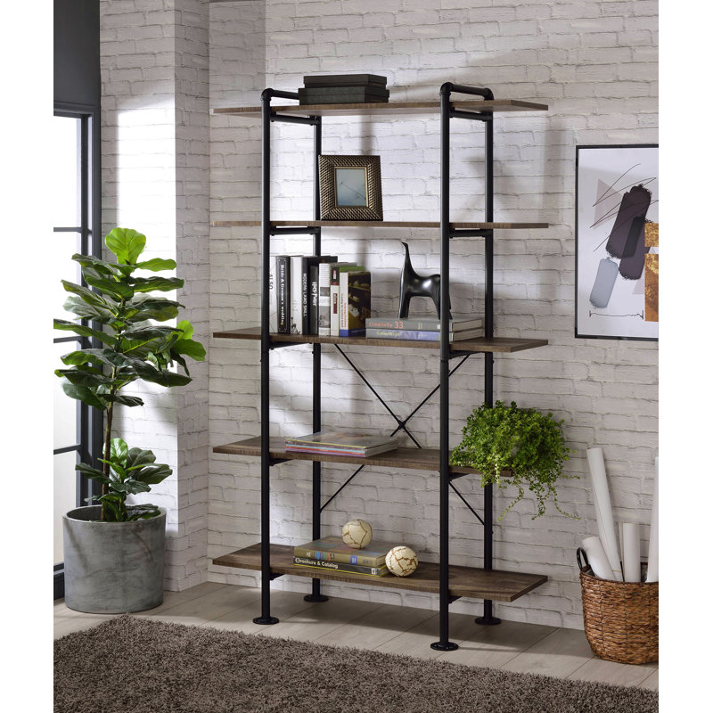 Bibliothèque à 5 tablettes Rustic Oak