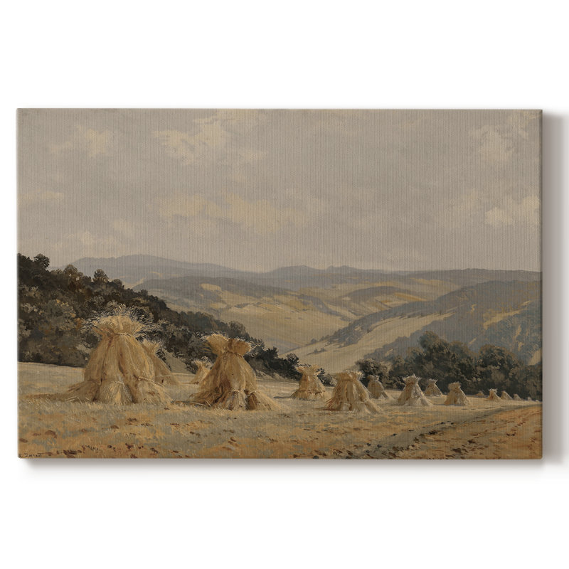 Paysage rétro - DCLxxxix, Toile tendue, H 41 po x l 61 po x P 1,5 po