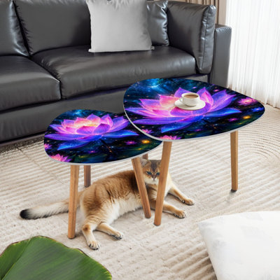 Ensemble de 2 tables basses gigognes Triangle