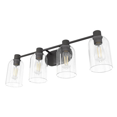 Hunter Lochemeade Natural Iron 4 Light Vanity Wall Light Fixture