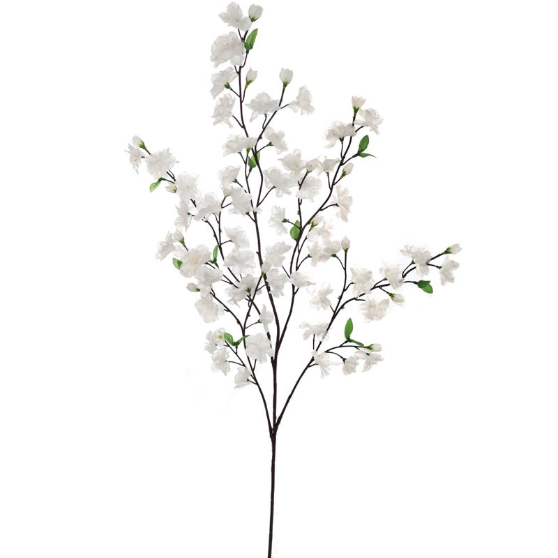 Ensemble de branches de cerisier blanches en soie de 36 po de hauteur - élégant décor floral