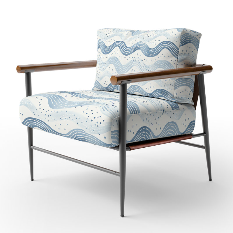 Chaise avec accoudoirs Dots, Accoudoirs ronds