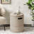 Lightweight Concrete Side Table With Handle, Finish, Natural And Modern Beauty Structure, Dimensions 15.5X15.5X18.5Inch