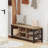Rustic Shoe Bench Storage Adjustable Shelves-109309407