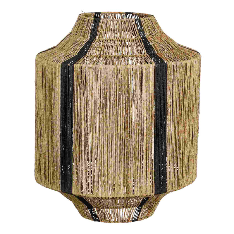 Jute Lantern, Black, 51cm H x 40cm W x 40cm D