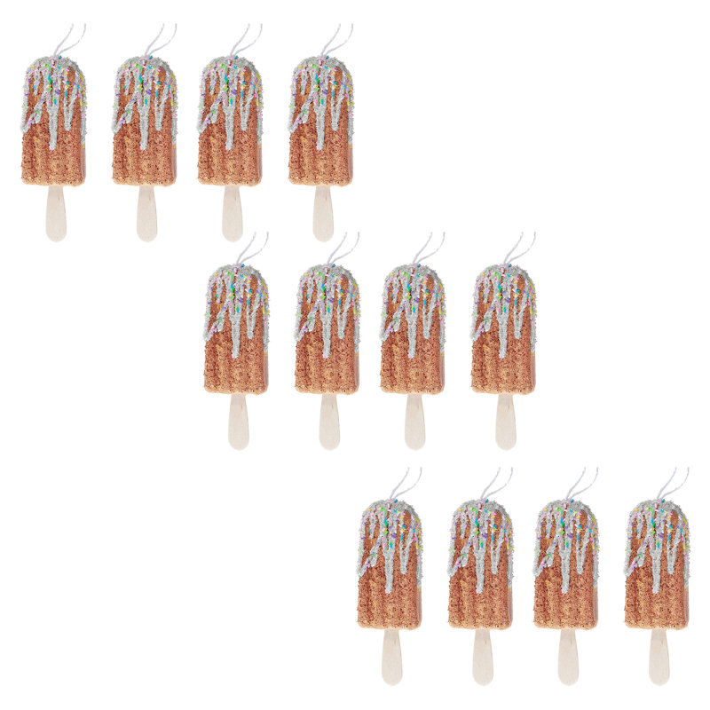 Ornement en popsicules pain d'épice - ensemble de 12