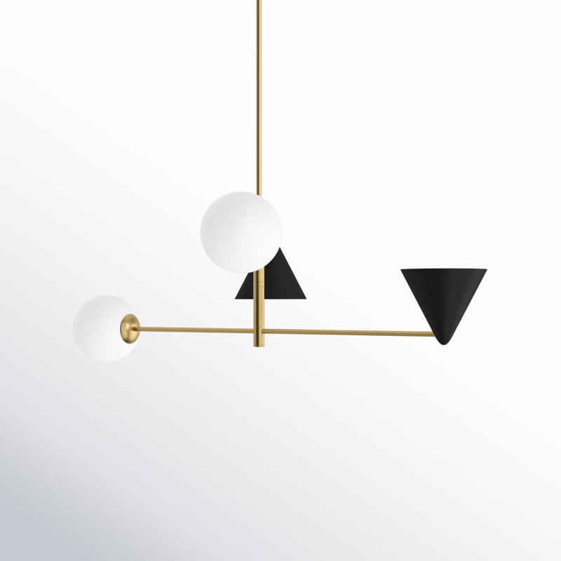 Cosmo 4 - Light Chandelier, White, 16.12" H x 48" W x 48" D
