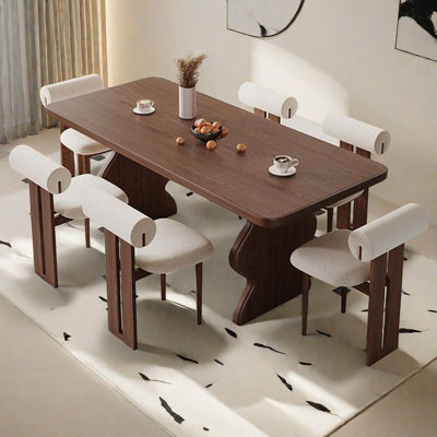 Mid-century high-end dining table and chair set