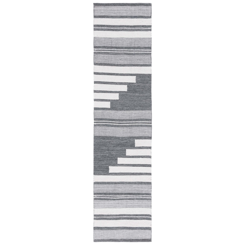 Kilim Hand Woven Performance Striped Rug, Runner 2'3" x 9'