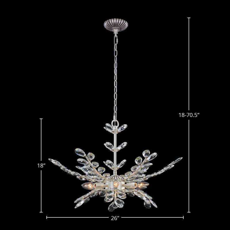 Lustre en étain / clair Alloro 6 LT Allegri, Argent argent, Clair