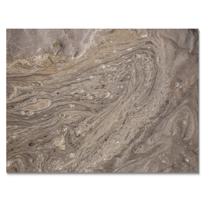 «Curved Lines In The Sand On The Beach», reproduction d'art nautique et côtier sur toile, H 34 po x l 44 po, Toile tendue