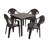 Anazagene 4 - Person Patio Dining Set with Square Table-1932919649