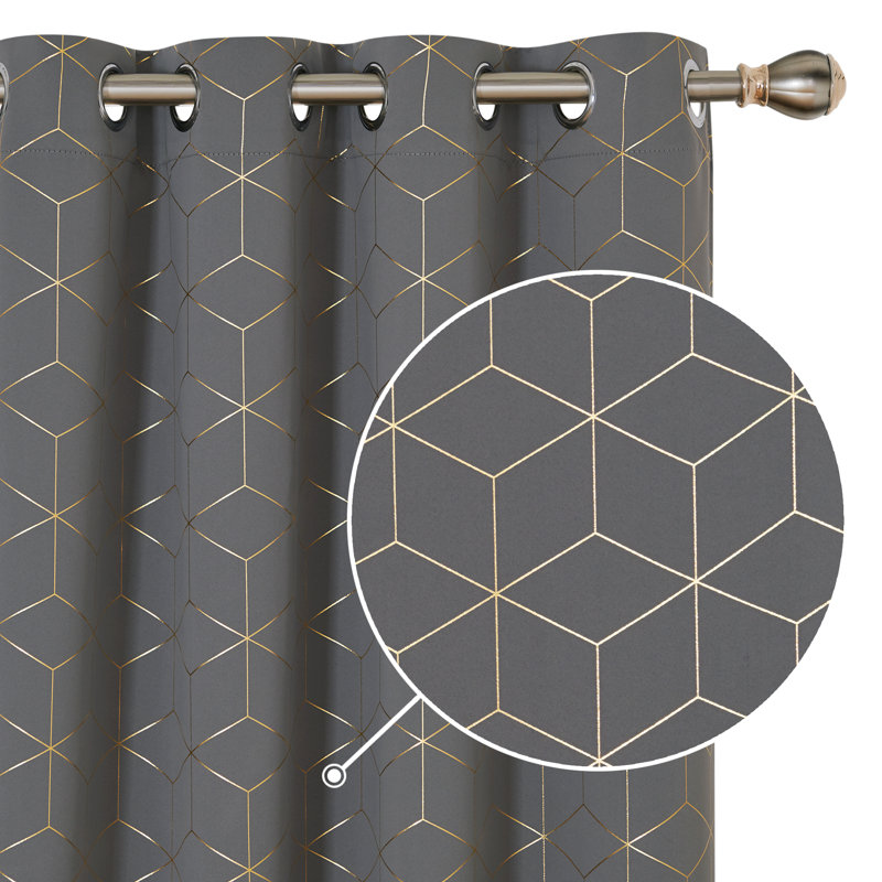 Malone Room Darkening Thermal Curtain, Light Grey, Width 132 x Drop 229cm