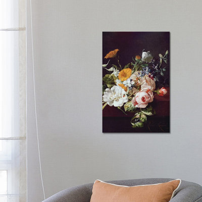 Vase Of Flowers, 1695 by Rachel Ruysch - Wrapped Canvas Painting