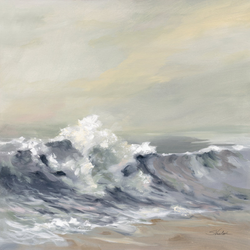«Splashing Wave» par Silvia Vassileva - impression, H 12 po x l 12 po, Non, Toile tendue