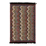 Rug & Kilim’S Antique Tribal Rug In Red, Blue And Beige-Brown Chevrons