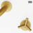 Jewel Widespread 3-Hole Bathroom Faucet, 2-Handle High Arc With Cross Knob Handles In Matte Brushed Gold-100514125
