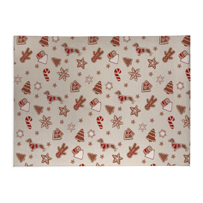 Ginger All The Way Ivory Low Profile Kitchen Mat