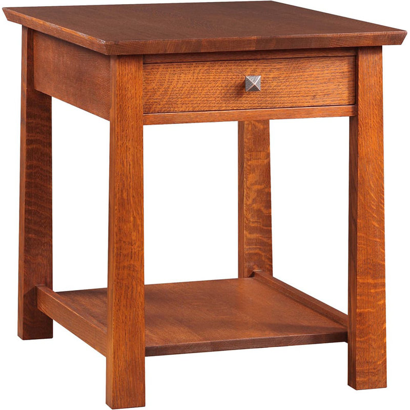 Highlands Solid Wood End Table, Aurora