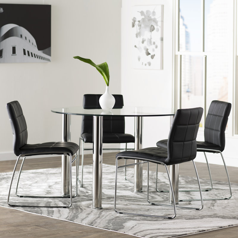 Ensemble repas pour 4 personnes Coetta, Noir