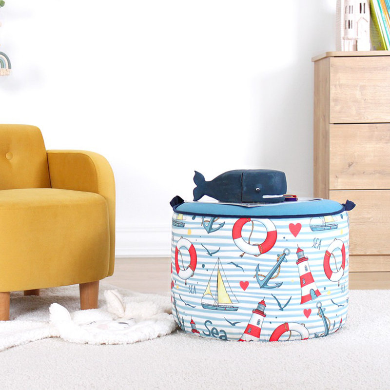 Fauteuil à oreilles pour enfant, design impressionniste, 12,6 po x 17,3 po x 12,6 po | Revêtement 100% microfibre, éponge orthopédique épaisse de 2,4 pouces (35 pièces) | Pieds cachés recouverts de PVC, parfaits pour les chambres de bébés et de j