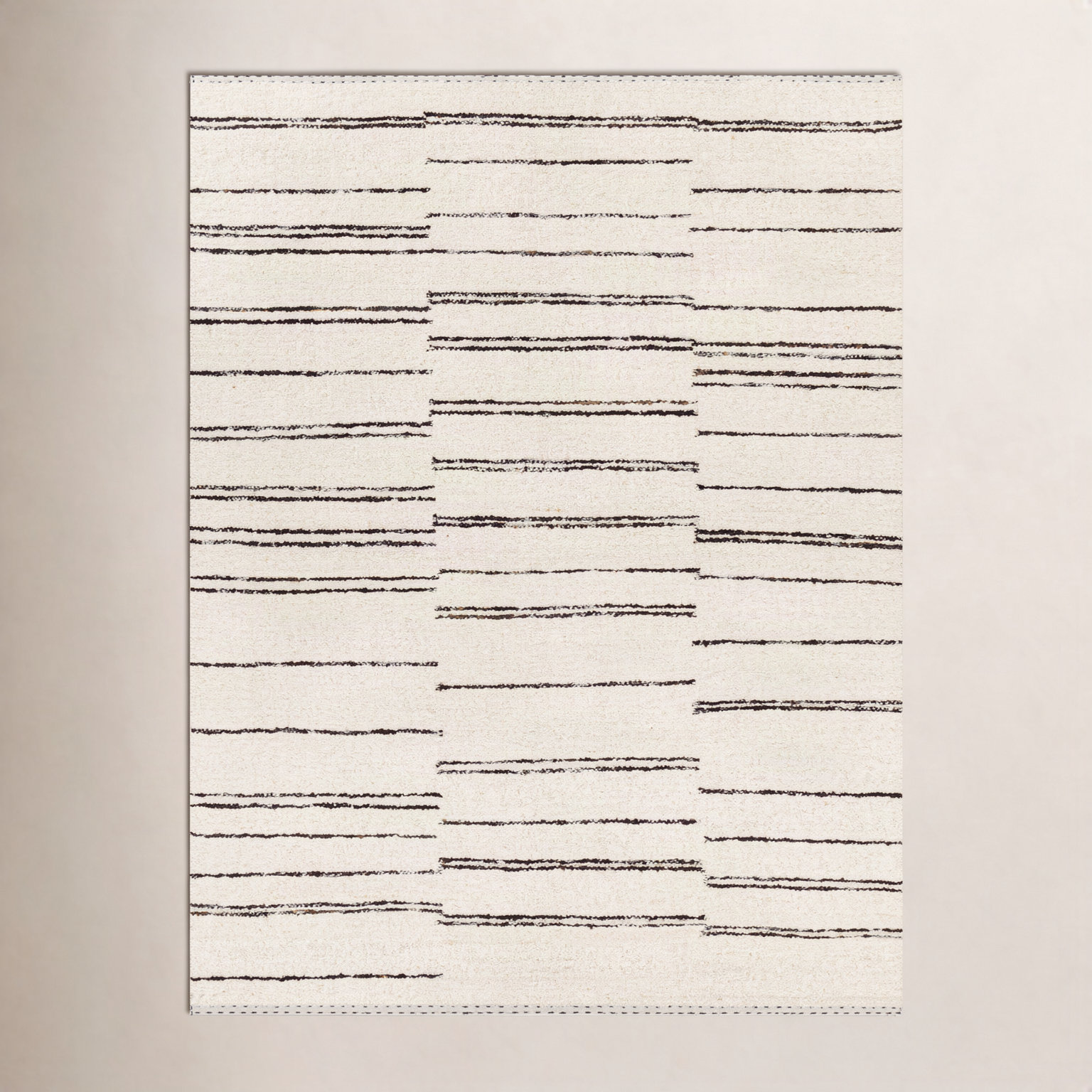 Alexuss Hand-Woven Striped Rug, Rectangle 8'10" x 12'