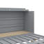 Grand lit escamotable minimaliste avec base en bois-105574031