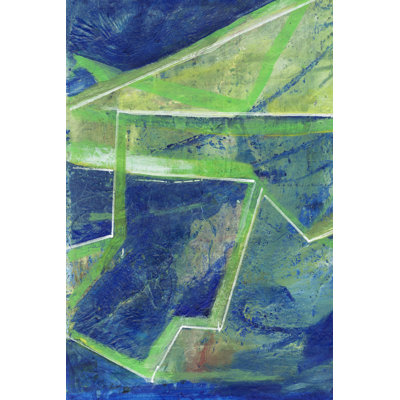 Geometric In Cool I by Joyce Combs - Wrapped Canvas Painting