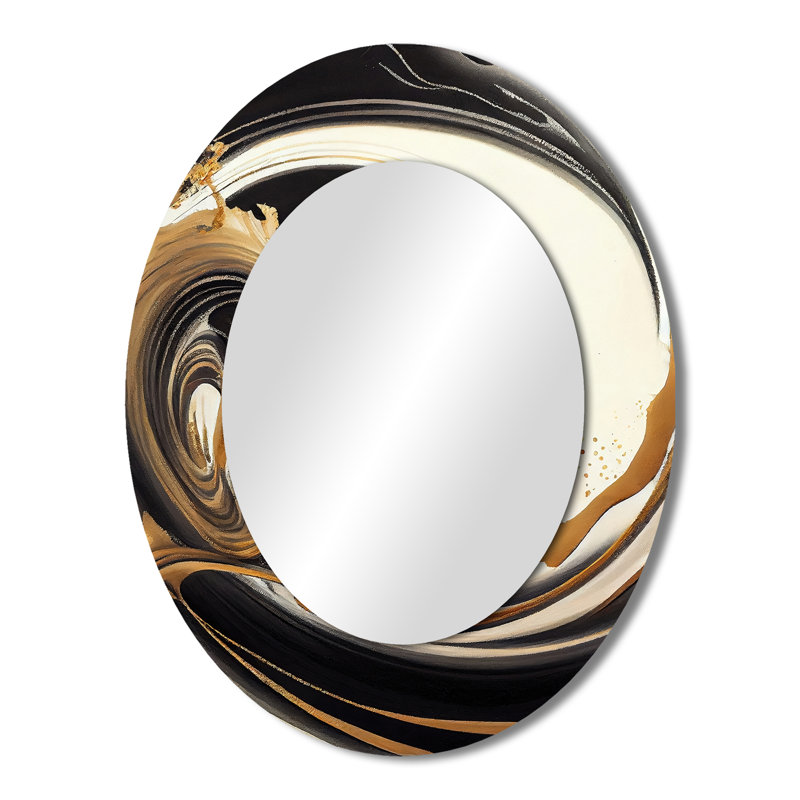 Miroir mural noir et doré, 43 po x 33 po