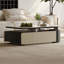 Image de la table basse en bois massif et manufacturé