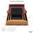 Hosley Farmhouse Memory Book Boxes Set of 3 Red Brown & Gold Storage Organizers in 12", 10", 8" Heights for Stylish and Functional Keepsake Storage