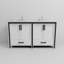 Meuble-lavabo blanc 60 po X P 22 po D, ensemble de comptoir en quartz blanc et robinet-1622233225