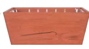 Panier en bois massif, Orange, H 5 po x l 9 po x P 12,5 po
