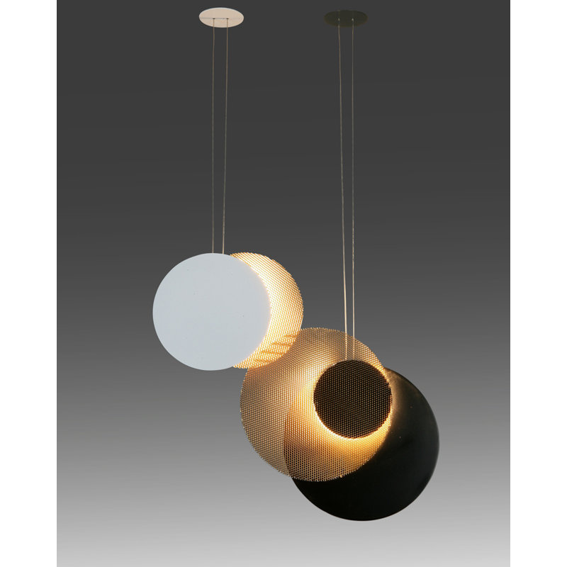 Avag 1 - Light Grey LED Unique/Statement Pendant, 125cm H x 25cm W x 25cm D