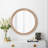 27.5 Inches Round Wall Mirror For Bathroom Vanity, Wooden Farmhouse Circle Mirrors For Bedroom, Entryway, Living Room, Kithen Whitewash Edge Decorative Mirror For Home, Office