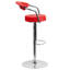 Tabouret de bar contemporain en vinyle réglable en hauteur avec accoudoirs et base en chrome-19920406-111236762-111236763