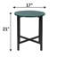 Table d'appoint | Table d'appoint en marbre vert avec structure en métal gris pour le salon | 17 po x 21 po-1284220897