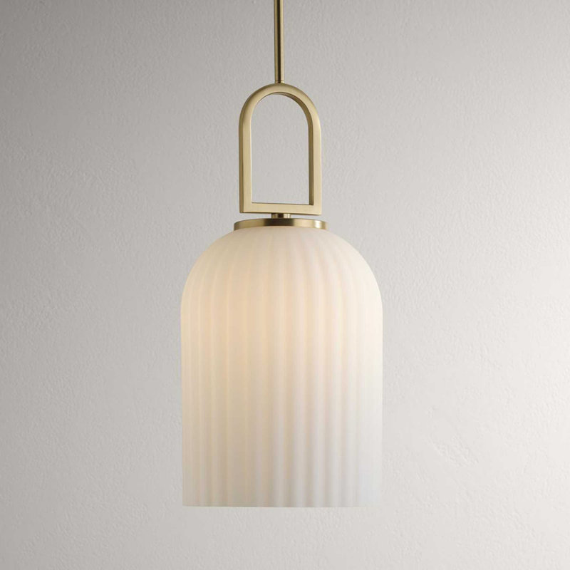 Nouveau luminaire suspendu traditionnel 1 lumière, Or brossé
