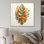 Boho Glam Amber Gold And Turquoise Theater - Feathers Canvas Art Print