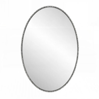 Iron Art Oval Retro Mirror, Antique Effect, Wall Hanging, Suitable For Bathroom, Bedroom, Living Room