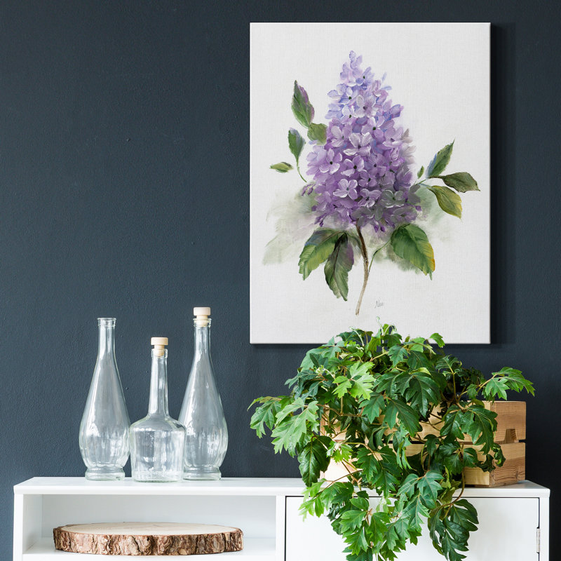 Lilas Romance I - reproduction d'art sur toile tendue, H 48 po x l 32 po x P 1 po
