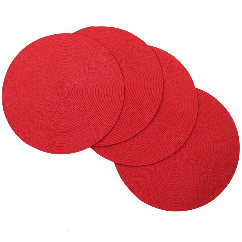 Maykaylee Round Placemat, Red
