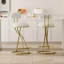 Ensemble de 2 tabourets de bar ronds à imprimé en métal pour îlot de cuisine et tabourets de comptoir de salle à manger-722472372