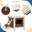 Maison pour chat avec molleton doux, brun