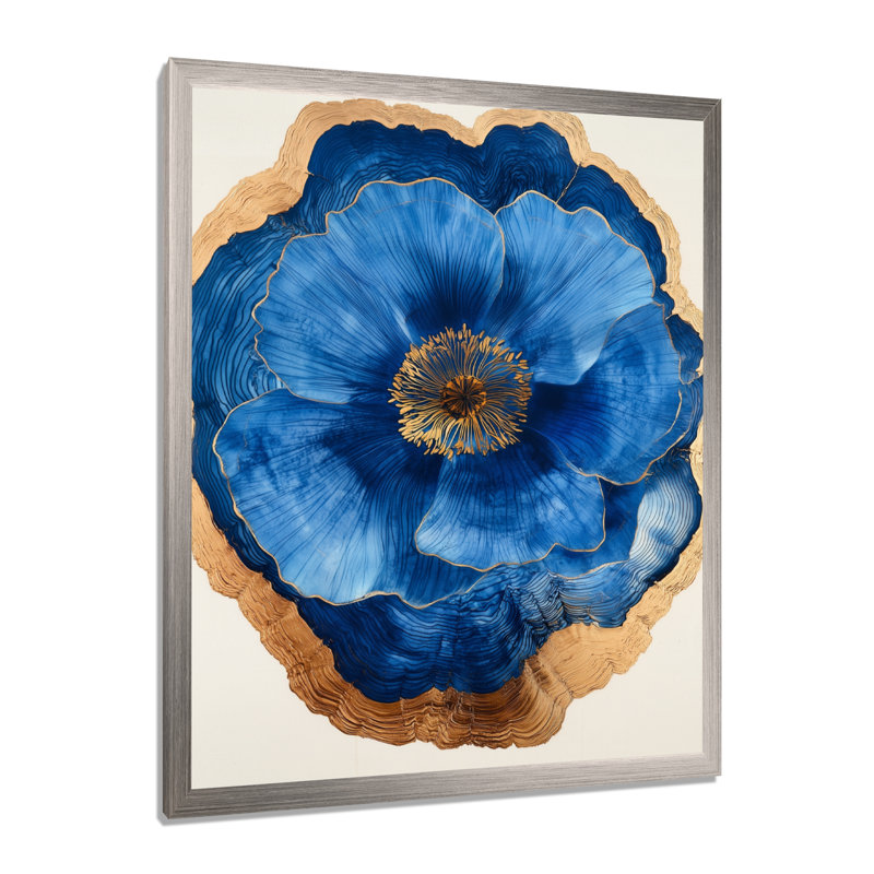 Nagel - reproduction d'art sur toile florale, Argent argent, H 32 po x l 24 po, Picture Framed