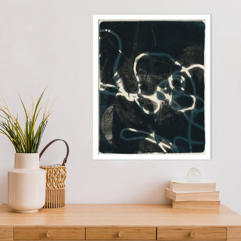 «Shifting Shadows II» par Victoria Barnes, reproduction d'art encadrée sur bois, White, 21" H x 17" W