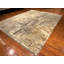 Tapis en soie noué à la main 8 pi x 9 pi 10 po | Tapis moderne abstrait en marbre | Tapis contemporain beige anthracite rouille | Grand tapis de style Iva